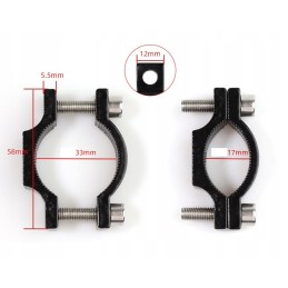 Fixing clamp, halogen lamp holder, crash bars, 1 pc