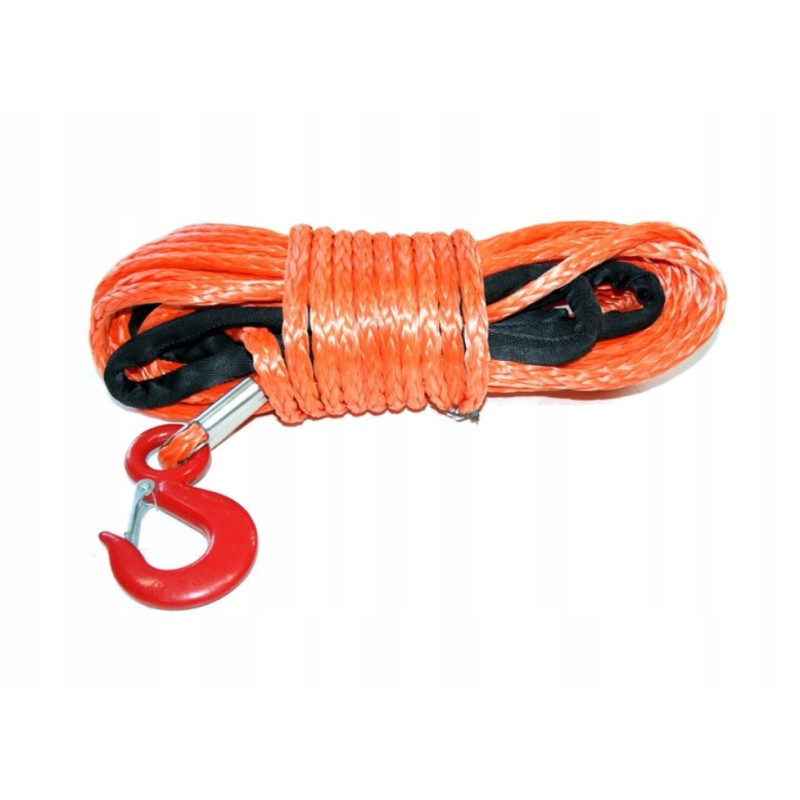 Synthetic rope for a winch with a hook, 5mm, 15m