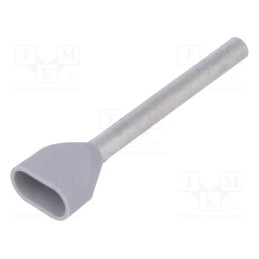 10 pcs x WEIDMu00dcLLER - 9037430000 H0,75/24D ZH GR - Tip: bootlace ferrule, insulated,double, copper, 0.75mm2, 18mm
