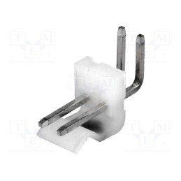 10 pcs x JOINT TECH - A3960WR-02P - Socket, wire-board, male, 3.96mm, PIN: 2, THT, 250V, 7A, tinned, 10mΩ