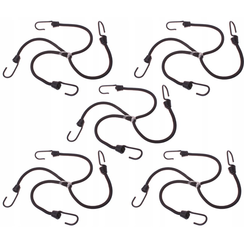 Elastic luggage securing rope 4 x 25cm 5 pcs