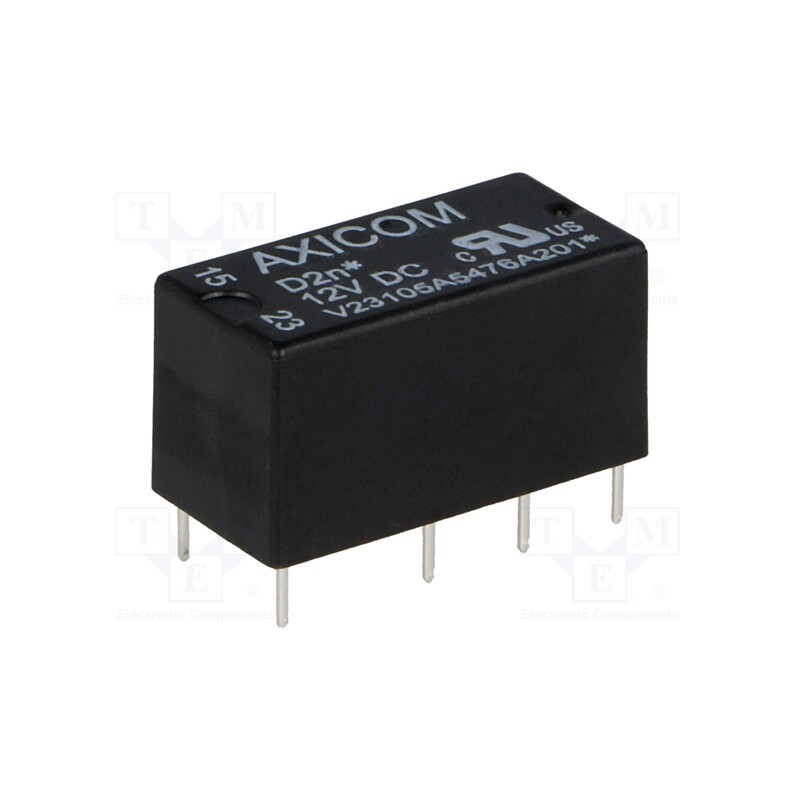 1 pcs x TE Connectivity - 1-1393793-3 - Relay: electromagnetic, DPDT, Ucoil: 12VDC, 3A, 0.5A/125VAC, PCB