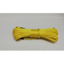 Synthetic rope for a winch, yellow, 5mm, 15m