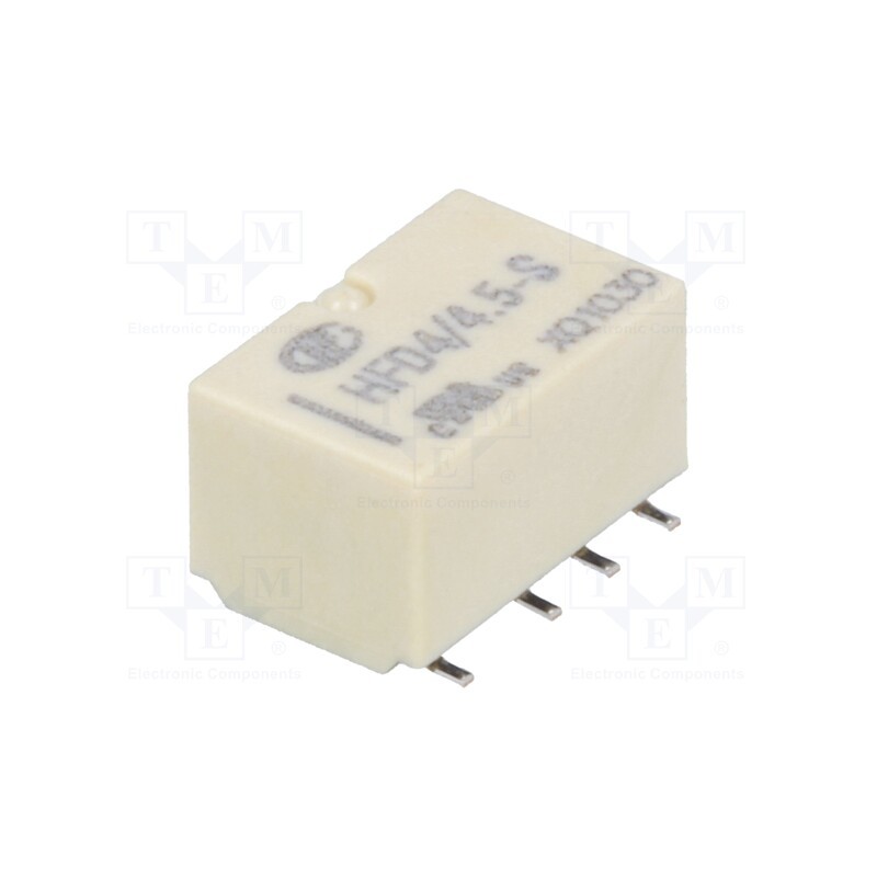 1 pcs x HONGFA RELAY - HFD4/4.5-SR - Relay: electromagnetic, DPDT, Ucoil: 4.5VDC, 2A, 0.5A/125VAC, PCB