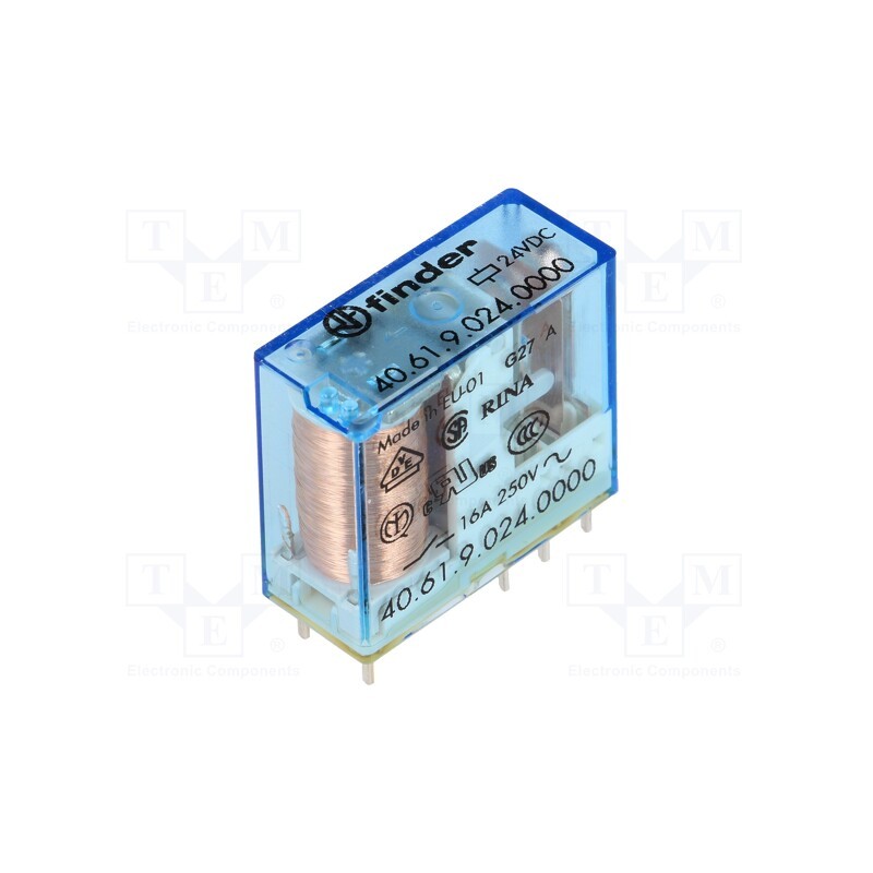1 pcs x FINDER - 40.61.9.024.0000 - Relay: electromagnetic, SPDT, Ucoil: 24VDC, Icontacts max: 30A
