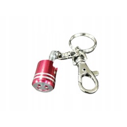 Red piston keychain