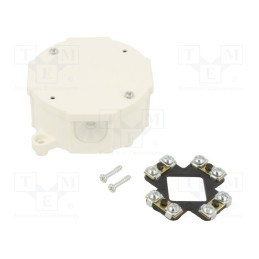 3 pcs x JONEX - PHB WHITE - Enclosure: junction box, X: 60mm, Y: 60mm, Z: 30mm, wall mount, white