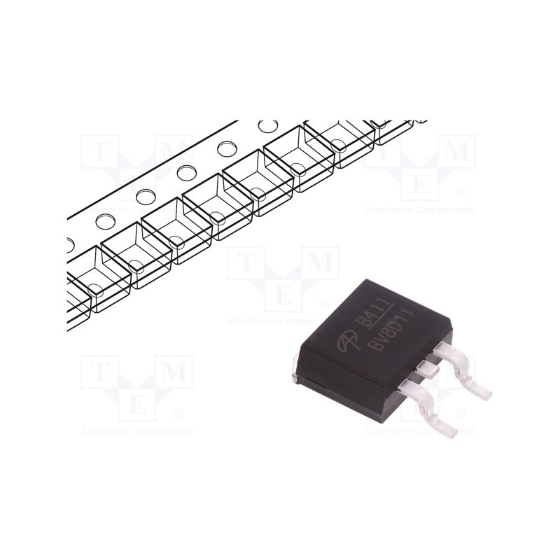 1 pcs x ALPHA & OMEGA SEMICONDUCTOR - AOB411L - Transistor: P-MOSFET, unipolar, -60V, -55A, 93W, TO263