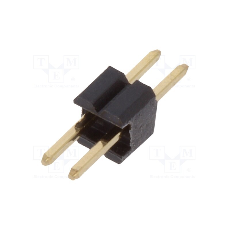 10 pcs x CONNFLY - DS1031-01-1*2P8BV3-1 - Pin header, pin strips, male, PIN: 2, straight, 1.27mm, THT, 1x2
