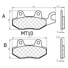 Brake pads yamaha yfz 450 atv quad front