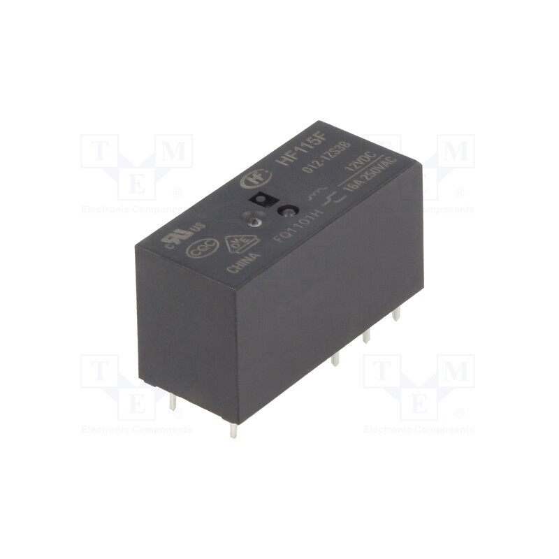 1 pcs x HONGFA RELAY - HF115F/012-1ZS3B - Relay: electromagnetic, SPDT, Ucoil: 12VDC, 16A, 16A/250VAC, PCB