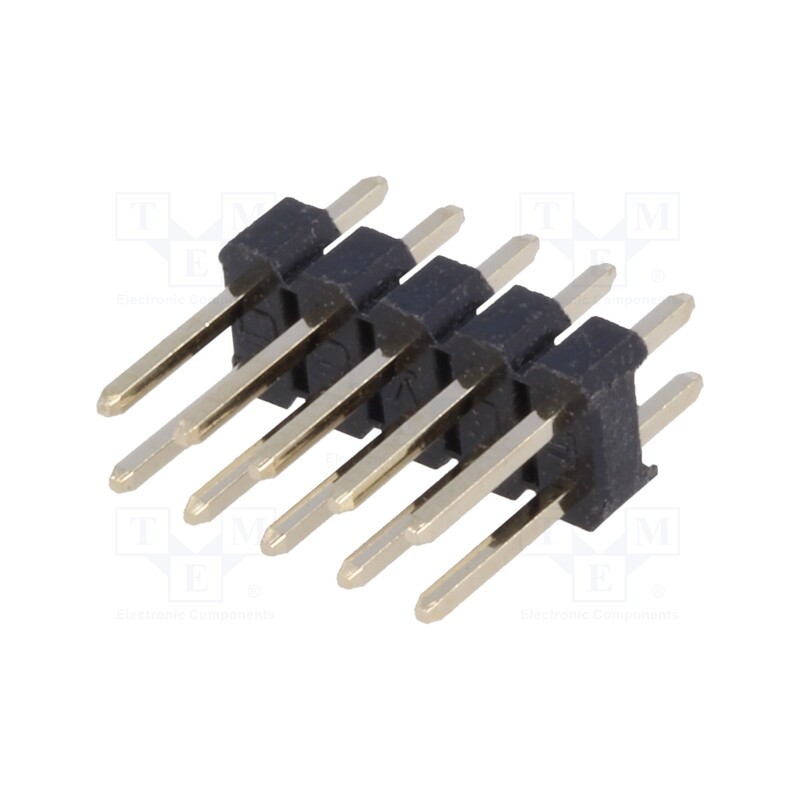10 pcs x CONNFLY - DS1021-2*5SF11-B - Pin header, pin strips, male, PIN: 10, straight, 2.54mm, THT, 2x5