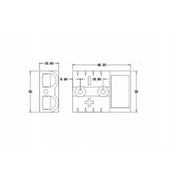 Anderson socket plug for winch 50a, gray color, plug