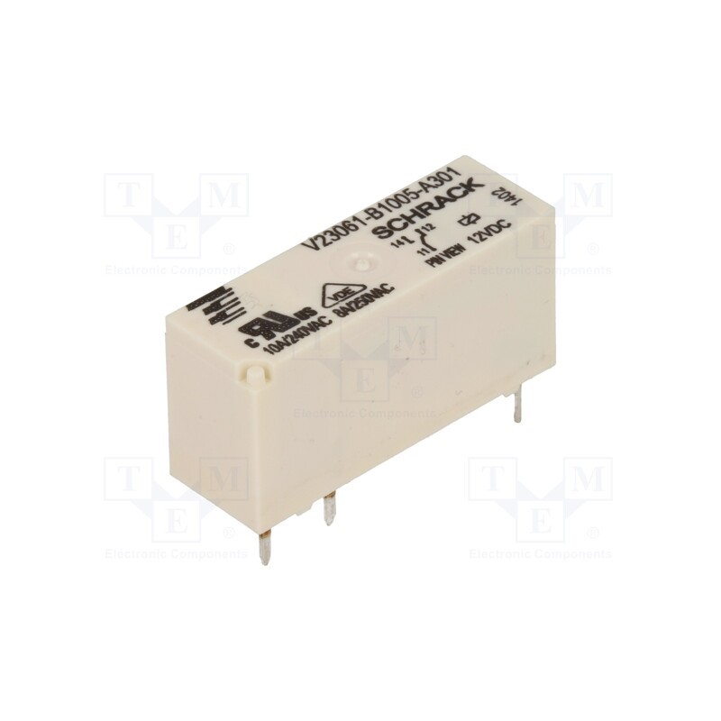 1 pcs x TE Connectivity - 9-1393222-1 - Relay: electromagnetic, SPDT, Ucoil: 12VDC, 8A, 8A/240VAC, 8A/30VDC