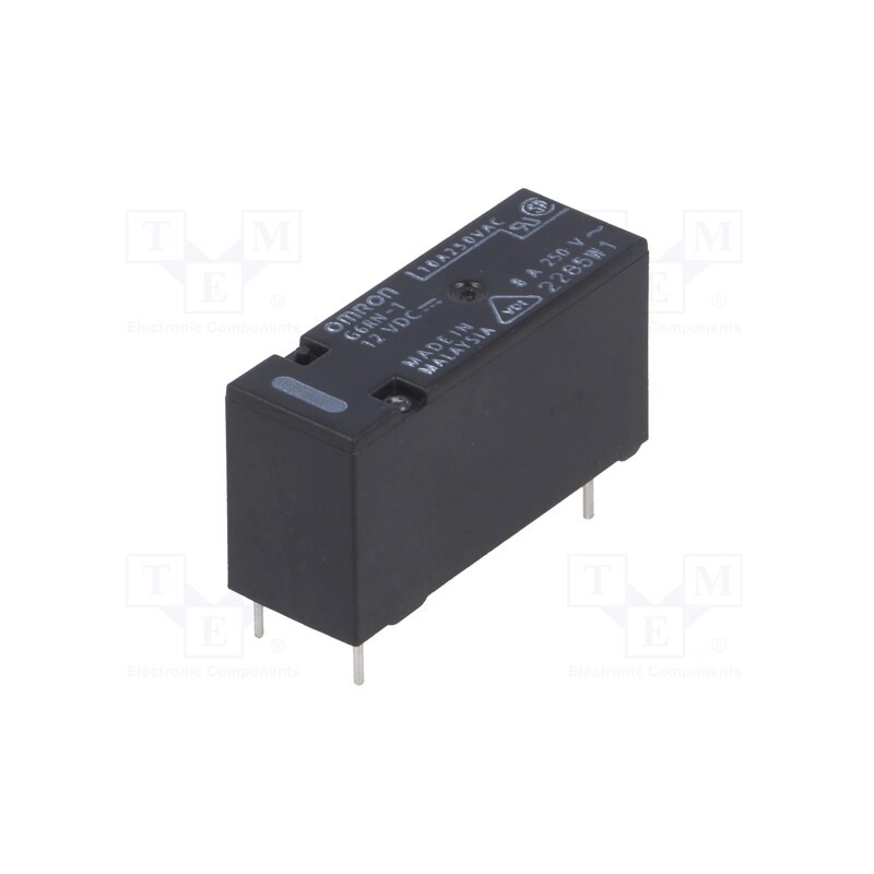 1 pcs x OMRON OCB - G6RN-1 12VDC - Relay: electromagnetic, SPDT, Ucoil: 12VDC, Icontacts max: 8A, PCB