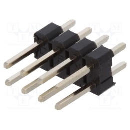 10 pcs x CONNFLY - DS1021-2*4SF11-B - Pin header, pin strips, male, PIN: 8, straight, 2.54mm, THT, 2x4