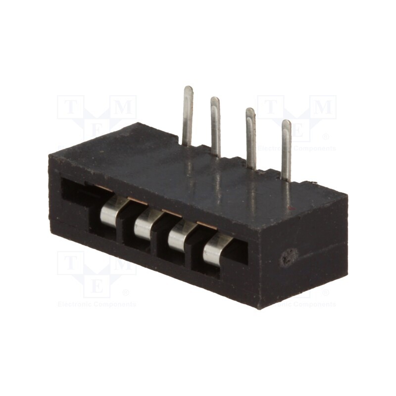 10 pcs x CONNFLY - DS1020-04RT1D - Connector: FFC/FPC, angled 90°, PIN: 4, Non-ZIF, THT, tinned, 20mΩ