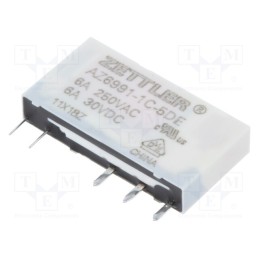 1 pcs x ZETTLER - AZ6991-1C-5DE - Relay: electromagnetic, SPDT, Ucoil: 5VDC, 8A, 6A/250VAC, 6A/30VDC