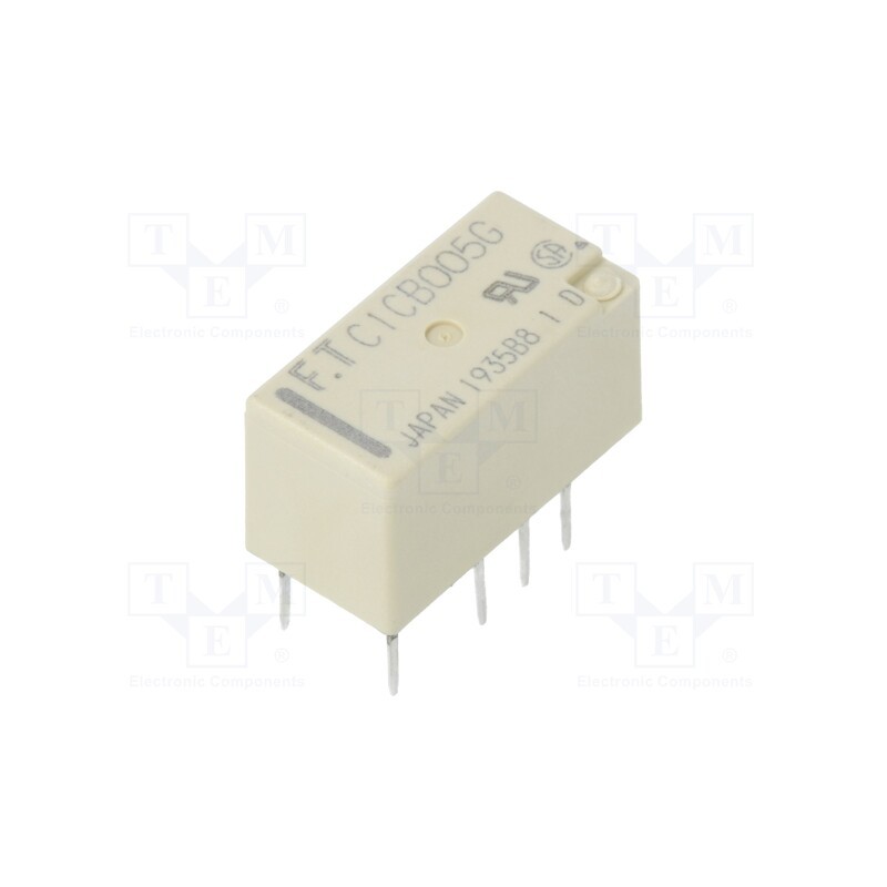 1 pcs x FUJITSU - FTR-C1CB005G - Relay: electromagnetic, DPDT, Ucoil: 5VDC, 2A, 0.3A/125VAC, THT