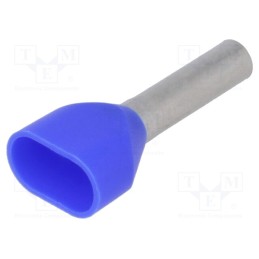 10 pcs x WEIDMu00dcLLER - 9037510000 H2,5/21D ZH BL - Tip: bootlace ferrule, insulated,double, copper, 2.5mm2, 12mm