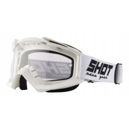 Solid white assault goggles, white, glass