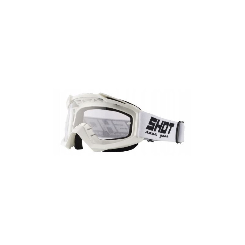 Solid white assault goggles, white, glass