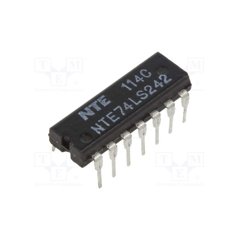 1 pcs x NTE Electronics - NTE74LS242 - IC: digital, bus transceiver, Ch: 4, TTL, THT, DIP14