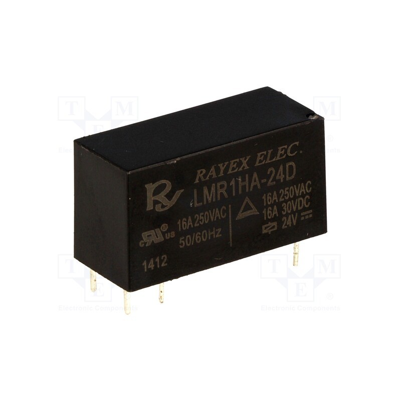 1 pcs x Recoy/RAYEX ELECTRONICS - LMR1HA-24D - Relay: electromagnetic, SPST-NO, Ucoil: 24VDC, 16A, 16A/250VAC