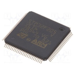 1 pcs x STMicroelectronics - STM32F205VET6 - IC: ARM microcontroller, 120MHz, LQFP100, 1.8÷3.6VDC, -40÷85°C