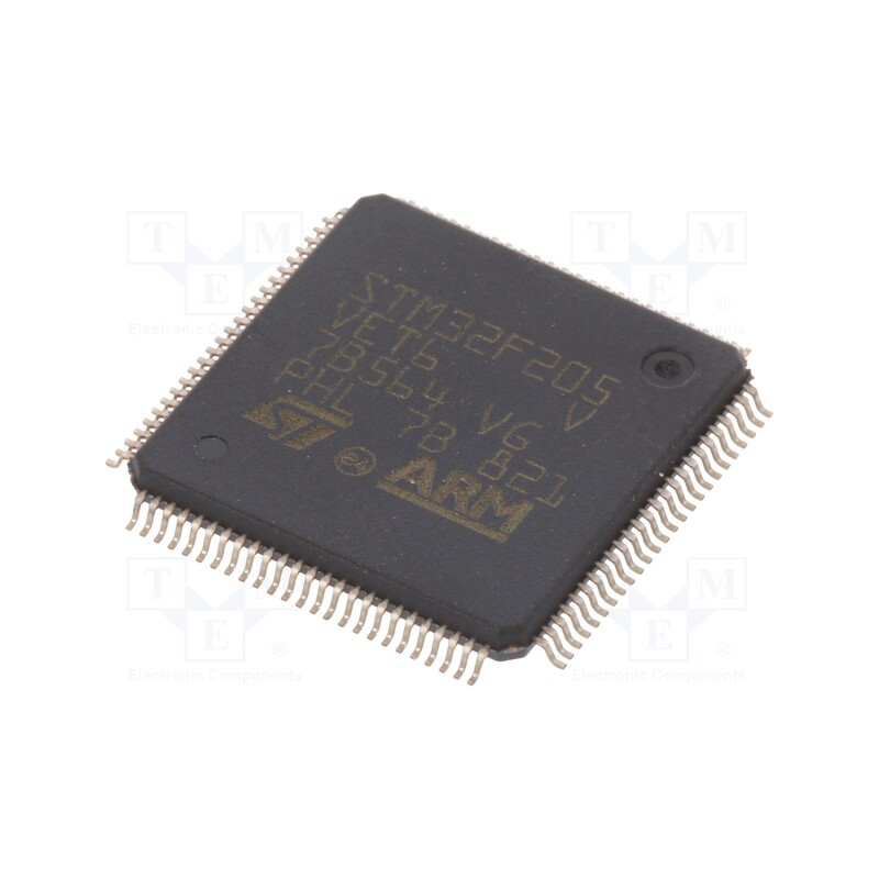 1 pcs x STMicroelectronics - STM32F205VET6 - IC: ARM microcontroller, 120MHz, LQFP100, 1.8÷3.6VDC, -40÷85°C