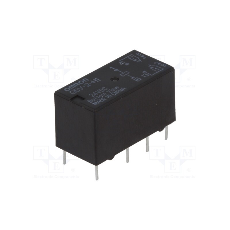 1 pcs x OMRON OCB - G5V-2-H1 24VDC - Relay: electromagnetic, DPDT, Ucoil: 24VDC, Icontacts max: 2A, PCB