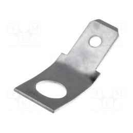 10 pcs x NINIGI - FS2257-5/NC - Terminal: flat, 6.3mm, 0.8mm, male, M5, screw, brass, angled 45°