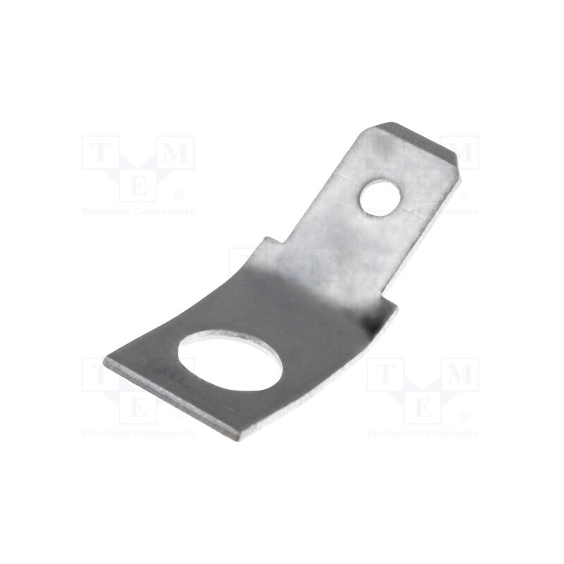 10 pcs x NINIGI - FS2257-5/NC - Terminal: flat, 6.3mm, 0.8mm, male, M5, screw, brass, angled 45°