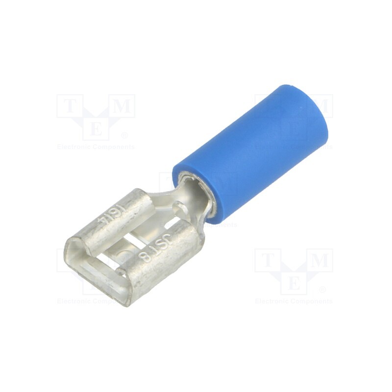 10 pcs x JST - VDADF2-250A BU (S) K - Terminal: flat, 6.3mm, 0.8mm, female, 1÷2.5mm2, crimped, for cable