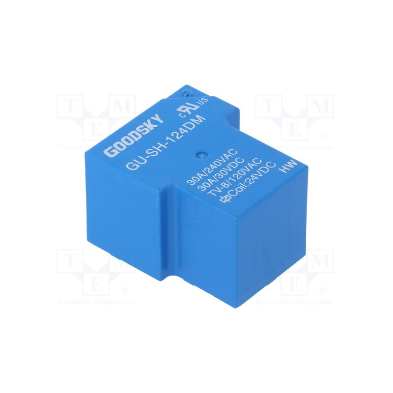 1 pcs x GOODSKY - GU-SH-124DM - Relay: electromagnetic, SPST-NO, Ucoil: 24VDC, 30A, Series: GU, PCB