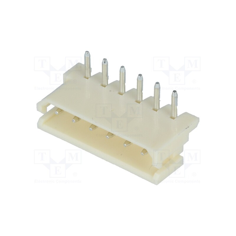 10 pcs x JOINT TECH - A2506WR-6P - Socket, wire-board, male, A2506, 2.5mm, PIN: 6, THT, 250V, 3A, tinned