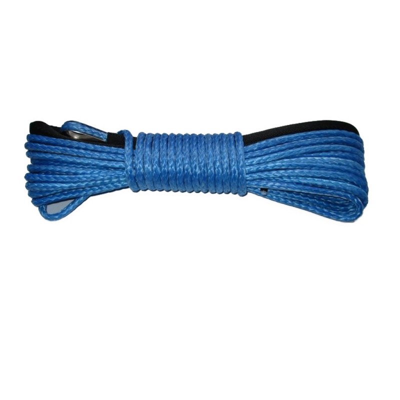 Synthetic rope for winch, blue, 5mm, 15m