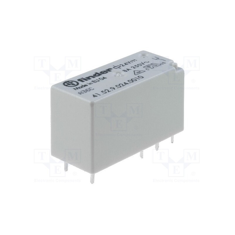 1 pcs x FINDER - 41.31.9.024.0010 - Relay: electromagnetic, SPDT, Ucoil: 24VDC, 25A, 12A/250VAC, PCB