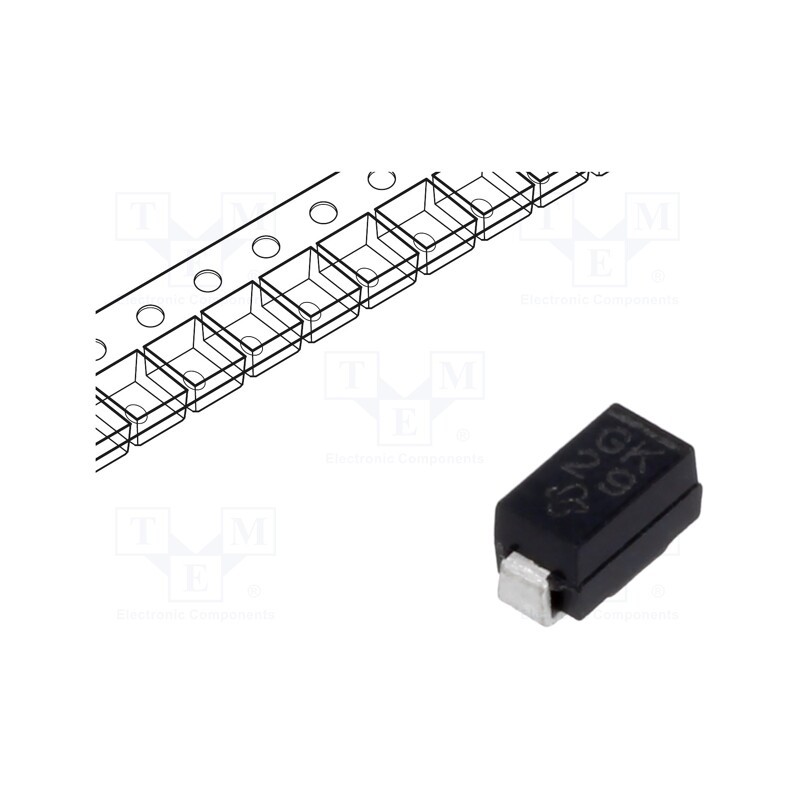 5 pcs x VISHAY - GF1K-E3/67A - Diode: rectifying, SMD, 800V, 1A, DO214BA, Ufmax: 1.2V, Ifsm: 30A