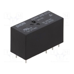 1 pcs x SHORI ELECTRIC - S20M-24B-2CS - Relay: electromagnetic, DPDT, Ucoil: 24VDC, Icontacts max: 10A
