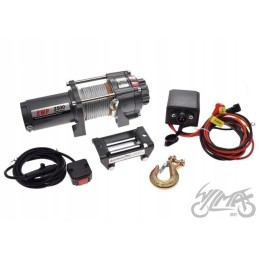 ATV winch 2500 1134 lbs kg 12v steel cable motogeneric