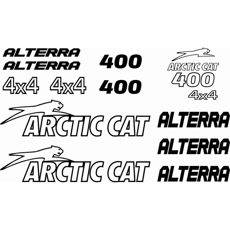 Replacement stickers for Quad Arctic Cat 400 Alterra