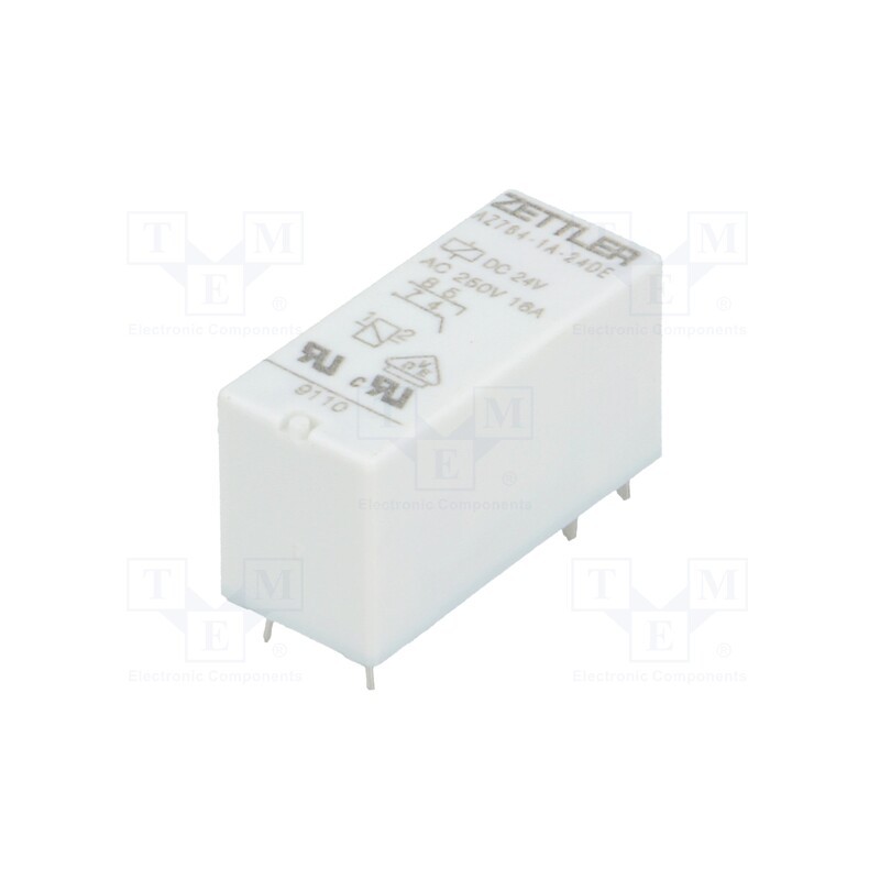 1 pcs x ZETTLER - AZ764-1A-24DE - Relay: electromagnetic, SPST-NO, Ucoil: 24VDC, 16A, 16A/250VAC