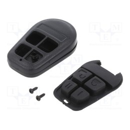 1 pcs x MASZCZYK - P-31BK/BK - Enclosure: for remote controller, IP20, X: 36mm, Y: 58mm, Z: 13mm