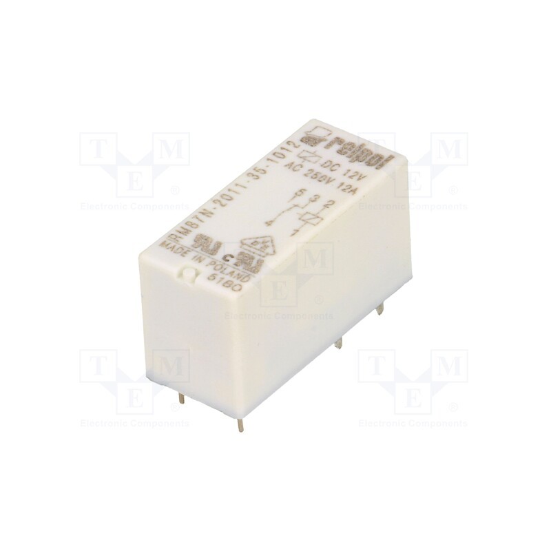 1 pcs x RELPOL - RM87N-2011-35-1012 - Relay: electromagnetic, SPDT, Ucoil: 12VDC, 12A, 12A/250VAC, 480mW