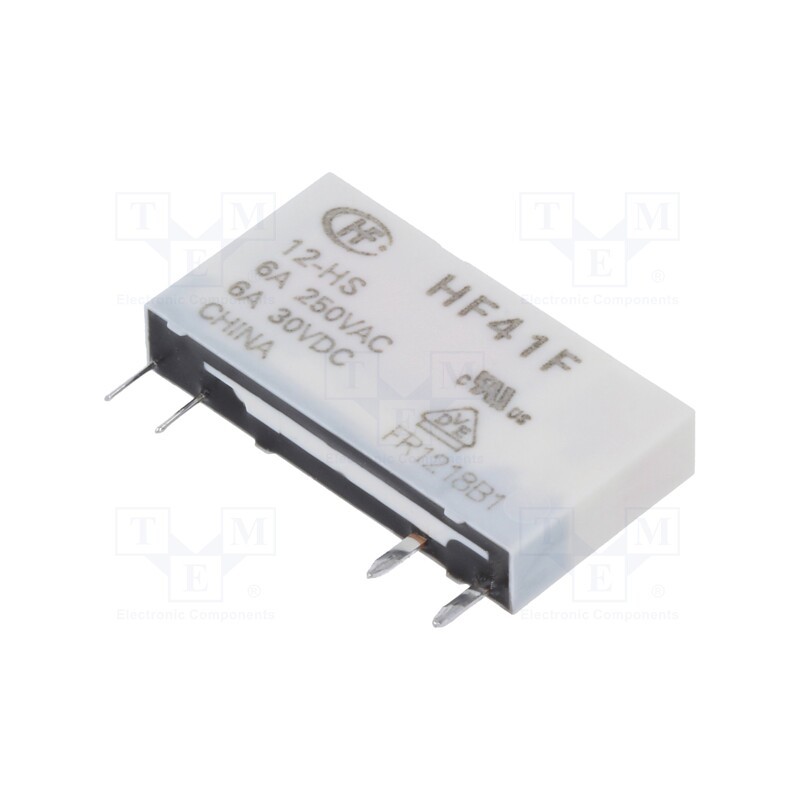 1 pcs x HONGFA RELAY - HF41F/012-HS - Relay: electromagnetic, SPST-NO, Ucoil: 12VDC, 6A, 6A/250VAC, PCB