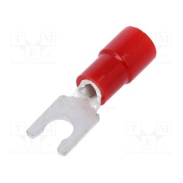 10 pcs x NICHIFU - TMEV 1.25LY-3.5S-RED - Tip: fork, M3,5, Ø: 3.7mm, 0.3÷1.65mm2, crimped, for cable, tinned