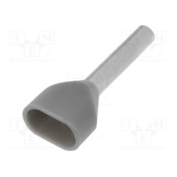 10 pcs x WEIDMu00dcLLER - 9037420000 H0,75/16D ZH GR - Tip: bootlace ferrule, insulated,double, copper, 0.75mm2, 10mm