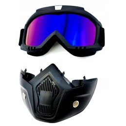 Goggles with mask ATV cross bike Bashan