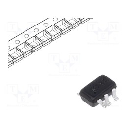 10 pcs x DIODES INCORPORATED - BAS70TWQ-7-F - Diode: Schottky rectifying, SMD, 70V, 70mA, 5ns, SOT363,